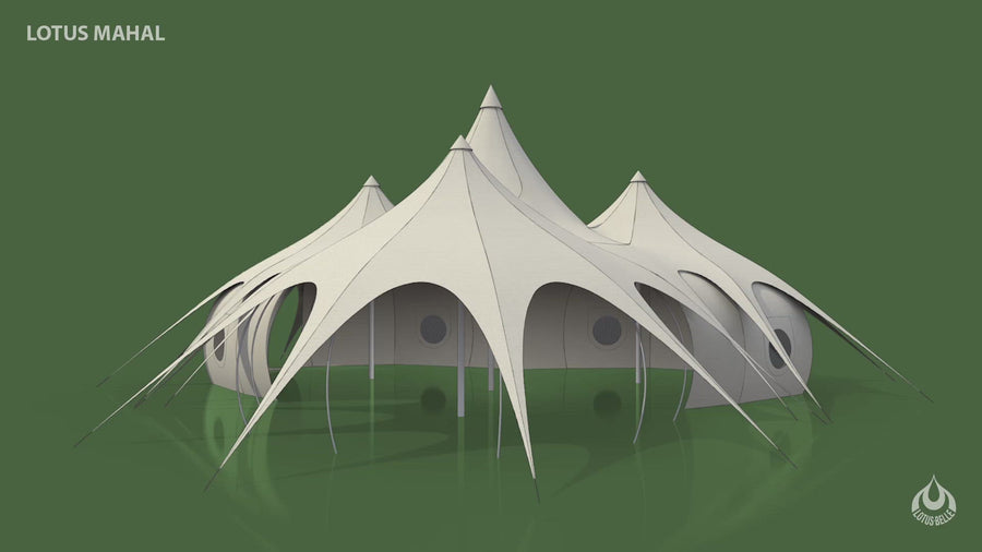 Lotus Belle Mahal Glamping Video Vorraum Offen